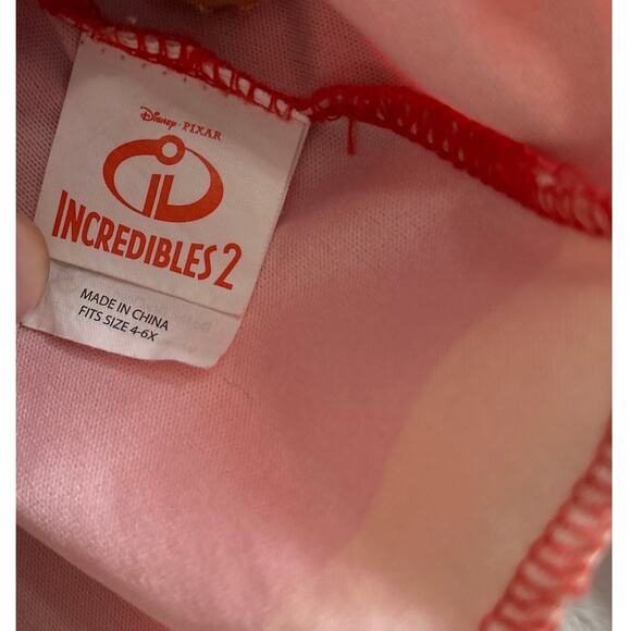 Disney the Incredibles 2 Kids Shirt Red Black Small 4-6 - Picture 3 of 3